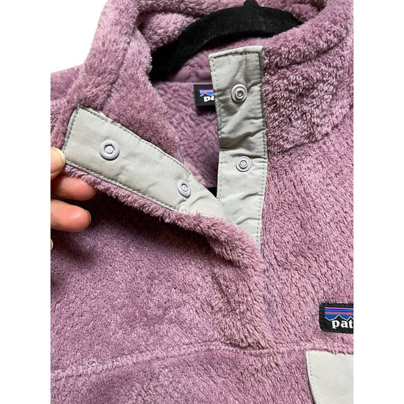 Women’s Patagonia Fleece Snap On Pullover Teddy,Fluffy Sweater - Picture 3 of 7